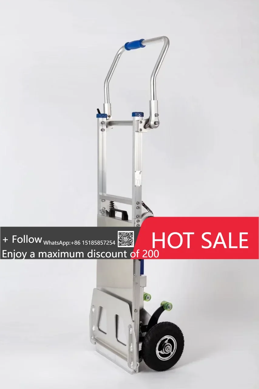 

Электрическая машина для подъема по лестнице 200 кг с литиевой батареей 8 Ач, складная тяговая машина, подходящая для транспортировки на полу товаров