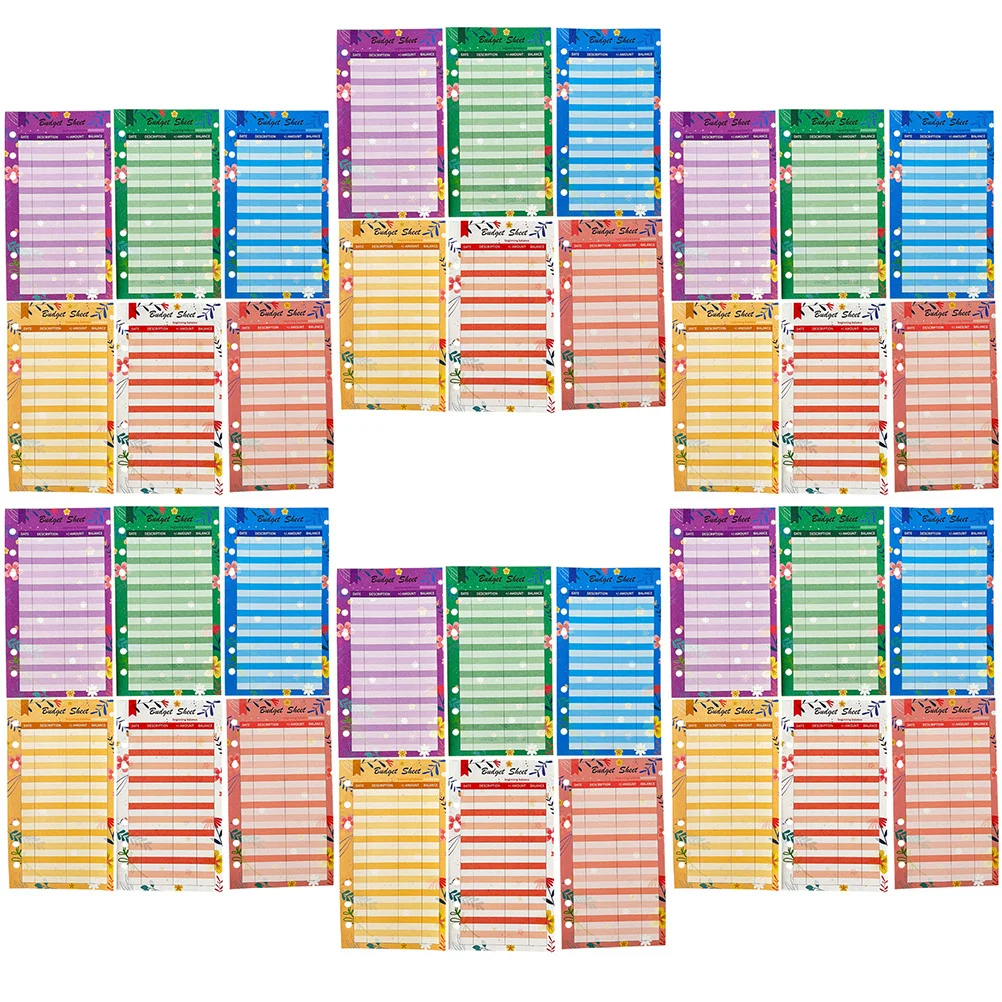 

Consumption Cards Portable Budget Sheets Punch Hole For Daily Expense Tracking Home Office Business Use Planner Inserts