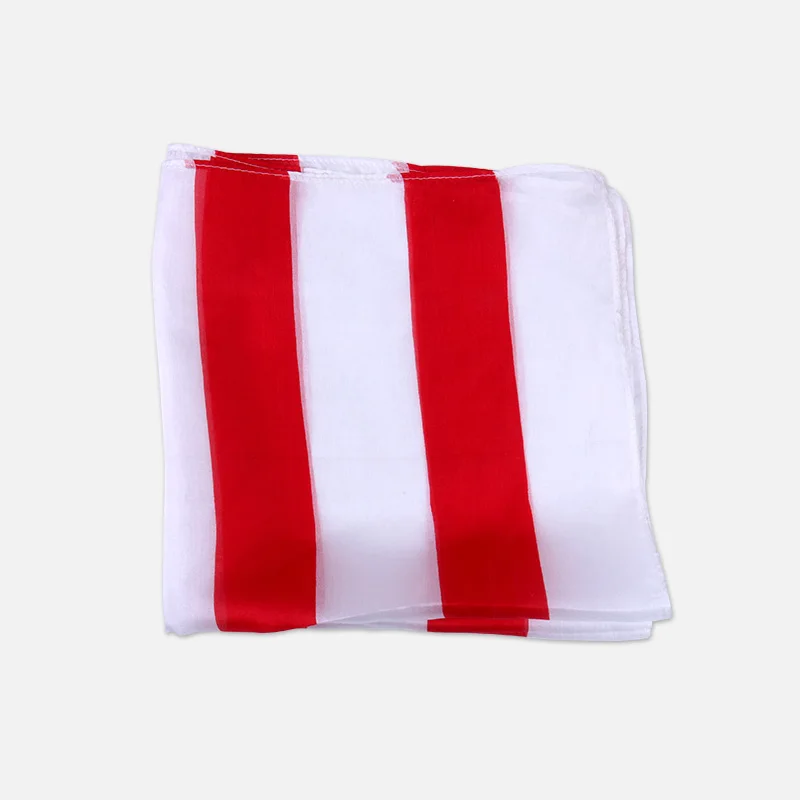 18 Inch Striped Silk (Red and White) Magic Tricks 100% Pure Silk 45cm Magia Accessories Magician Stage Illusions Gimmicks Props