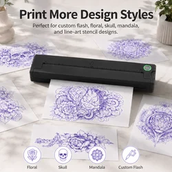 PeriPage P90 Wireless Tattoo Transfer Stencil Printer, Thermal Tattoo Machine with 5pcs Free Transfer Paper