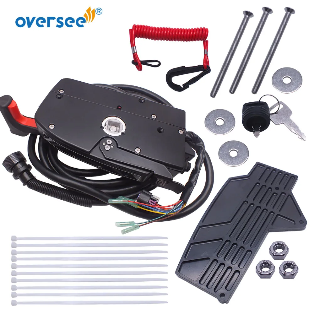 881170A13 Remote Control Box With 14 Pin 15FT Cable Side Mount For Mercury Outboard Engine