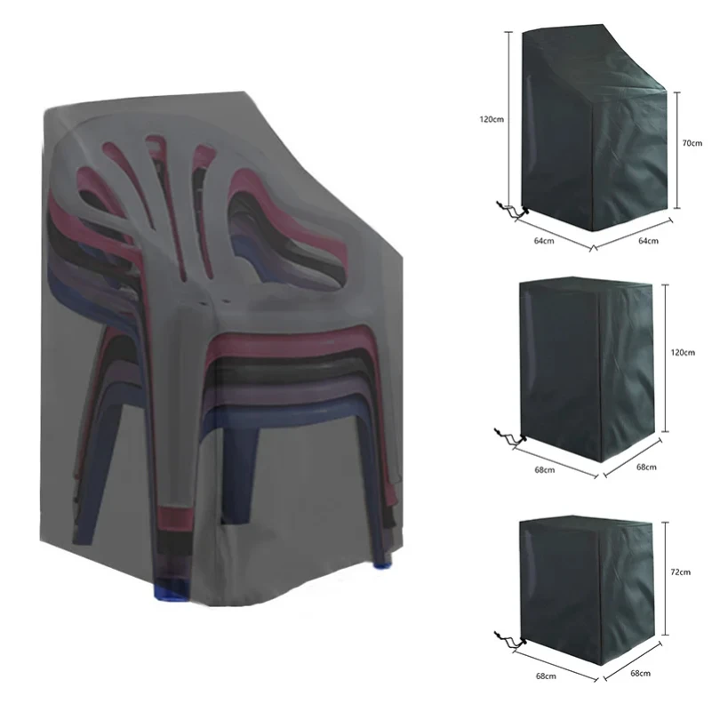 

Stacked Chair Dust Cover Storage Bag Barbecue Outdoor Garden Furniture Protector Waterproof Dustproof Chair Organizer