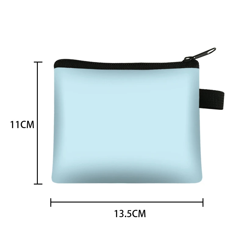 Portamonete portatile con cerniera per stampa da infermiera Porta carte per monete chiave da esterno per ospedale Borsa per auricolari Mini borsa per riporre soldi