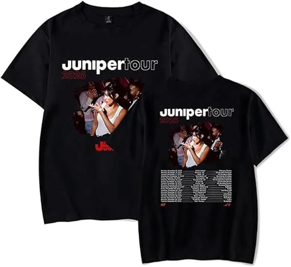 Joy Crookes UK&EU Tour 2025 Crewneck Casual T-Shirt Street Trend Printed Short-Sleeve Summer Short Sleeve Tee