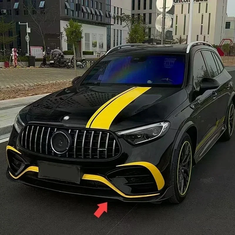 

For Mercedes Benz GLC W254 Real Dry Carbon Fiber Exterior Front Bumper Lip Trim Decoration Modification Body Kit Accessories