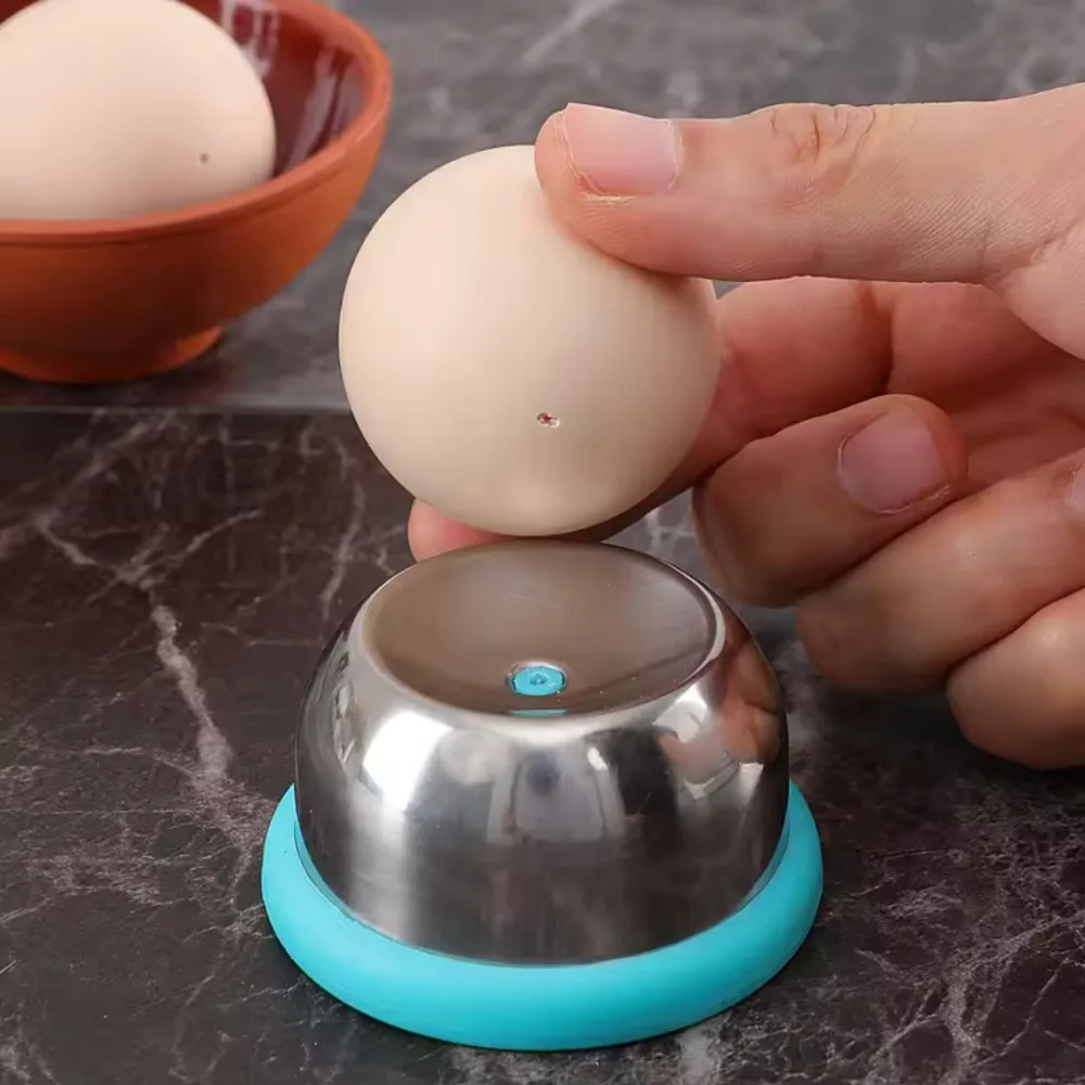 Egg Puncher Stainless Steel Base Manual Egg Needle for Kanto Cooking Fancy Soy Egg Steamed Peeling Anti Burst Kitchen Tools
