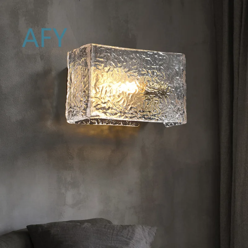 Light Luxury Water Ripple Wall Lamp for Bedroom Bedside Living Room Background Hotel Model Room Corridor Stairs All Copper