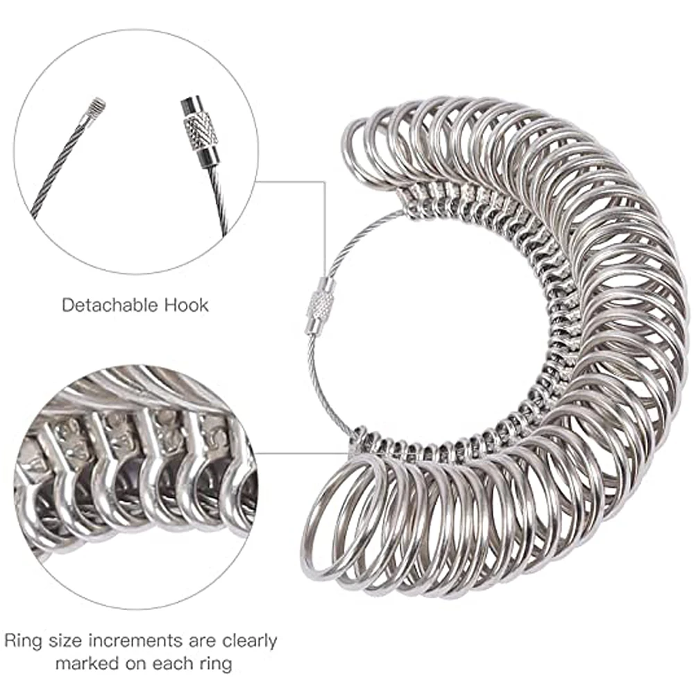 عصا معدنية قياس المجوهرات ، مجموعة قياس الإصبع ، أداة قياس الحجم ، المملكة المتحدة