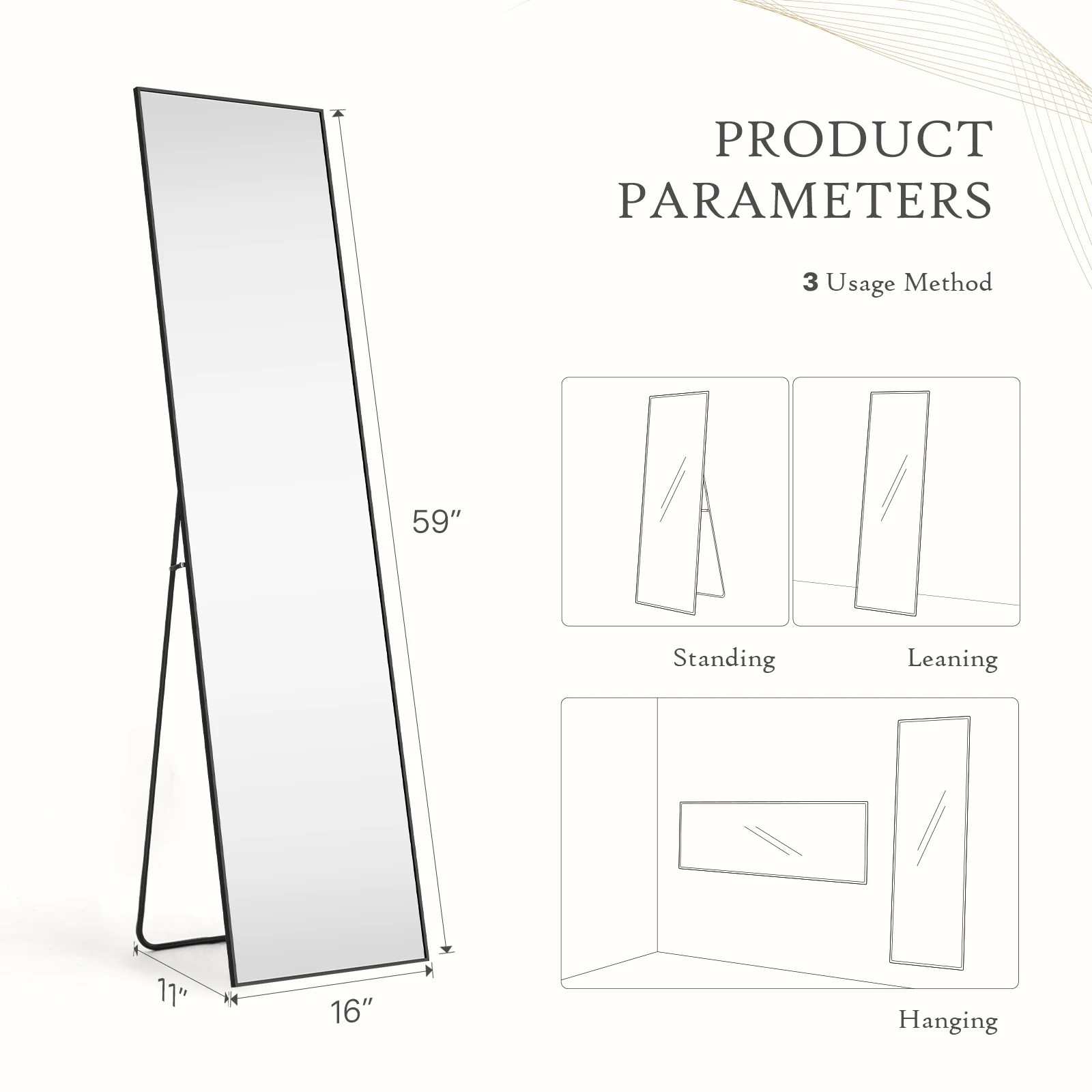 Thumbnail 3 - #6 Newest Floor Mirrors