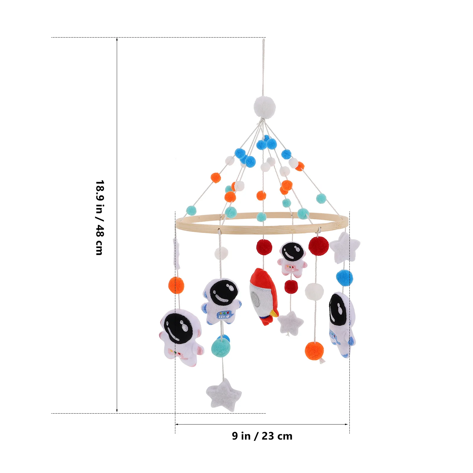 Mobile per Culla Fatto a Mano in Feltro a Tema Astronauta, Sicuro per Bambini, Movimenti Delicati, Design Calmante, Opzioni di Appendimento Versatili e Portatili