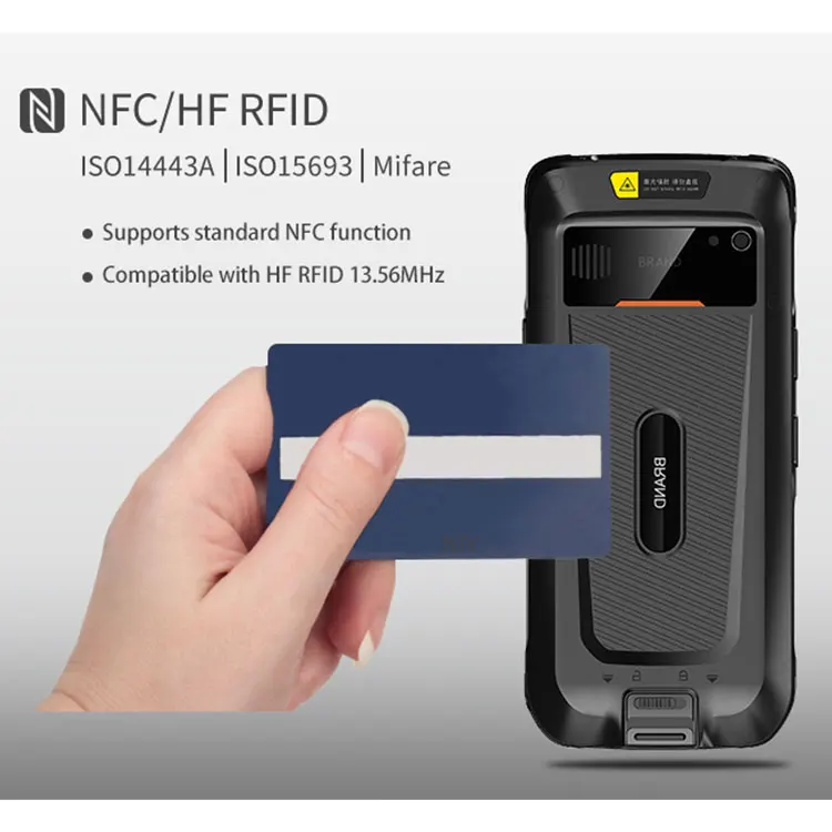 PDA Robusto Android 12 da 6 Pollici con GMS 4G, Scanner di Codici a Barre 1D 2D Wireless, Terminale Mobile per Inventario