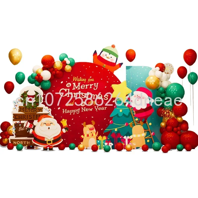 Christmas Decoration, Atmosphere, Balloons, KT Board, Background Wall, Scene Decoration, Ceremonial Feeling, Photography Props