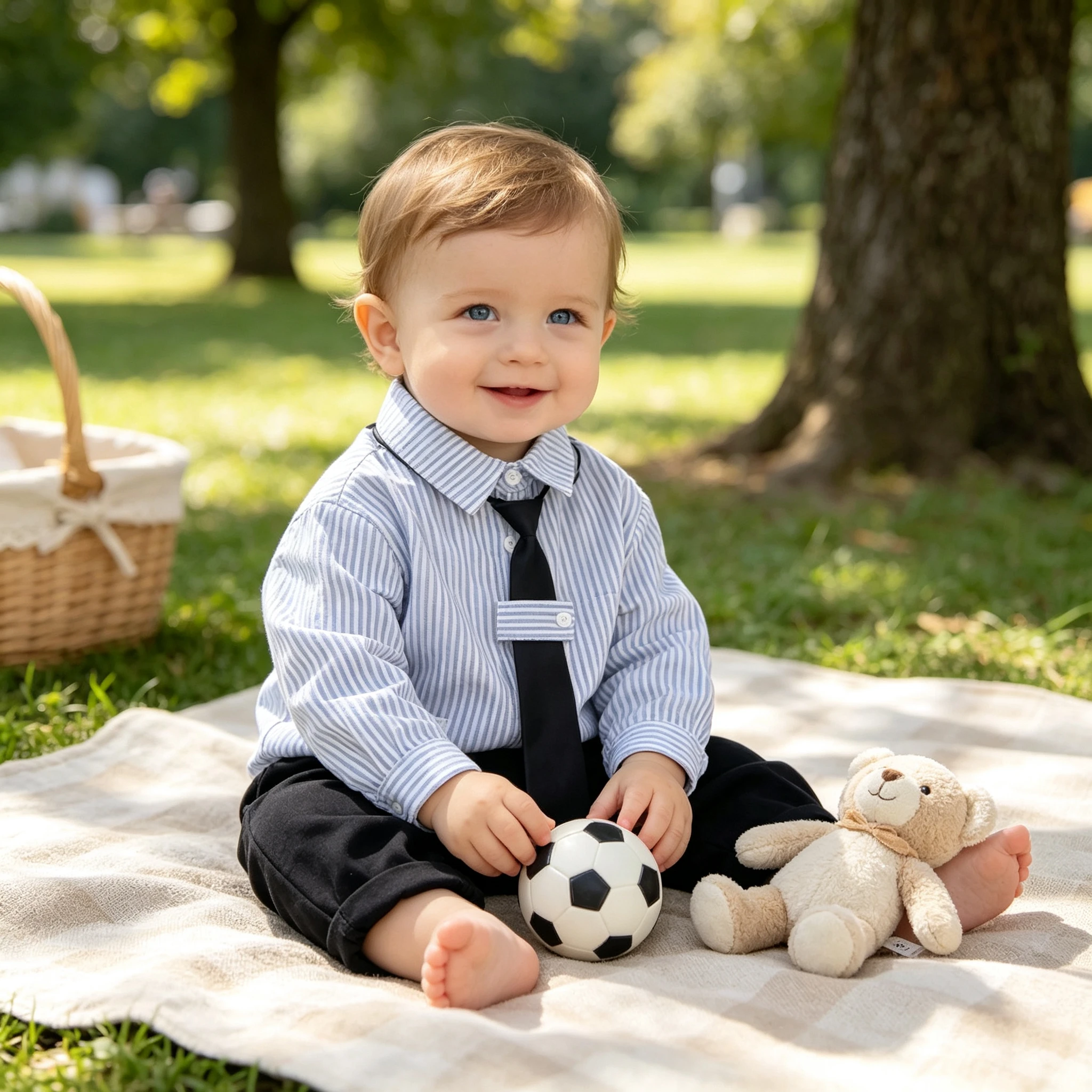 Toddler Baby Boy 2 Pieces Suit Striped Shirt with Tie & Black Pants Kids Gentleman School Casual Outfit Set 1‑5 Years