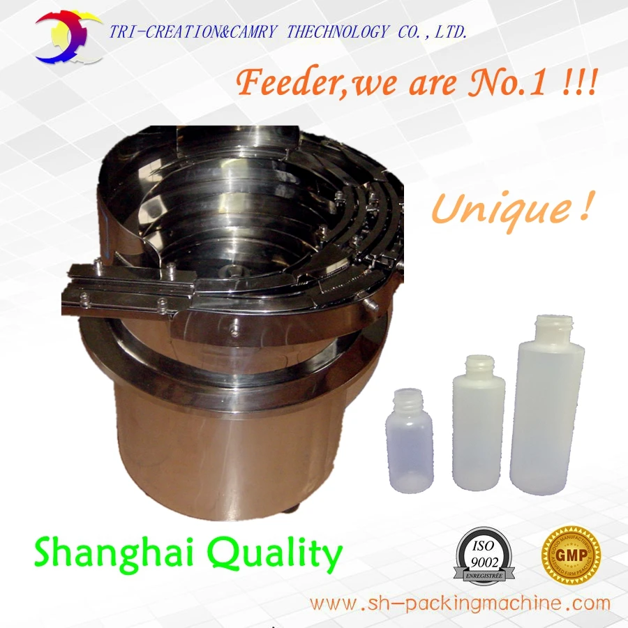 

SUS304 automatic cap vibrate bowl feeder/unscrambler_unique shanghai feeder factory，Multi-function bottle vibratory bowl feeder