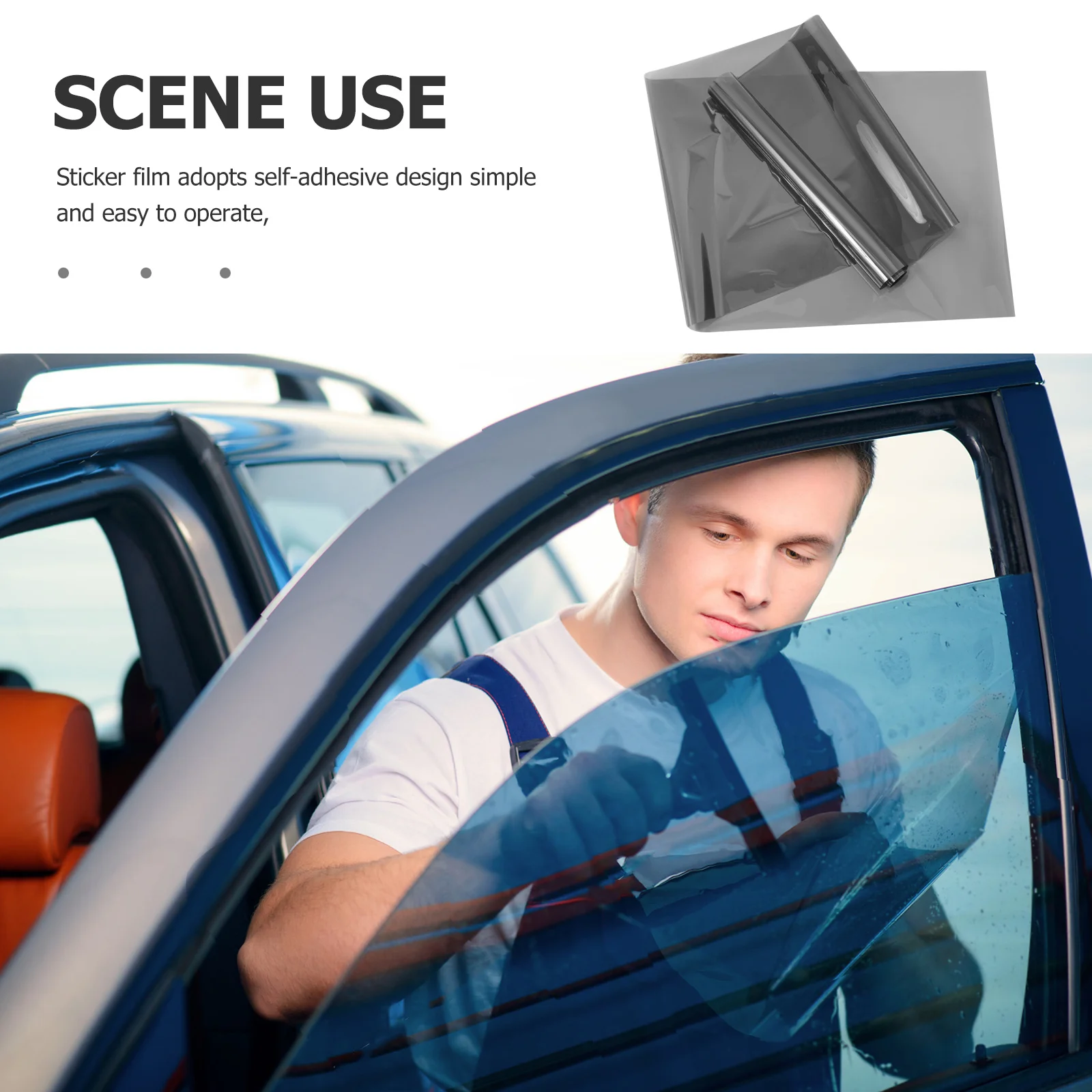 1 Set Of Car Window Film Heat Insulation Uv Protection Privacy Tint For Side Windows Vehicle Light Shading Auto Accessories