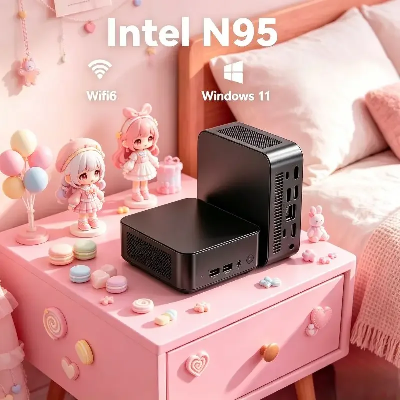 

Portable Slim Mini PC, Intel Core N95, 16GB SSD, Win11, WiFi6 and 4K Function, Smooth Operation for Home and Office Tasks