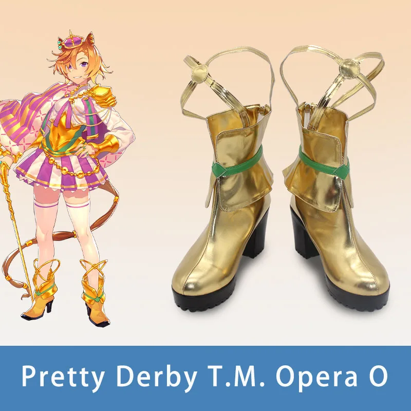 Game Pretty Derby T.M. Opera O Cosplay Shoes Boots  For Hallowmas Party Adult Women Men