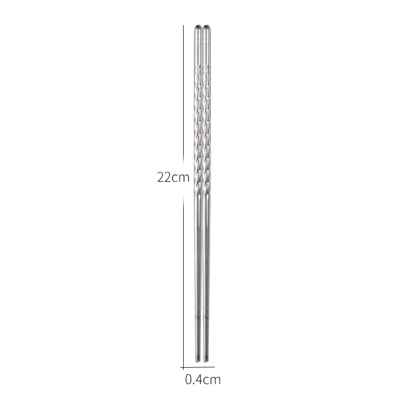 Portable Stainless Steel Chopsticks, Square Chopsticks, Insulated, Hollow, Korean, Hotel, Dining, Household, Square