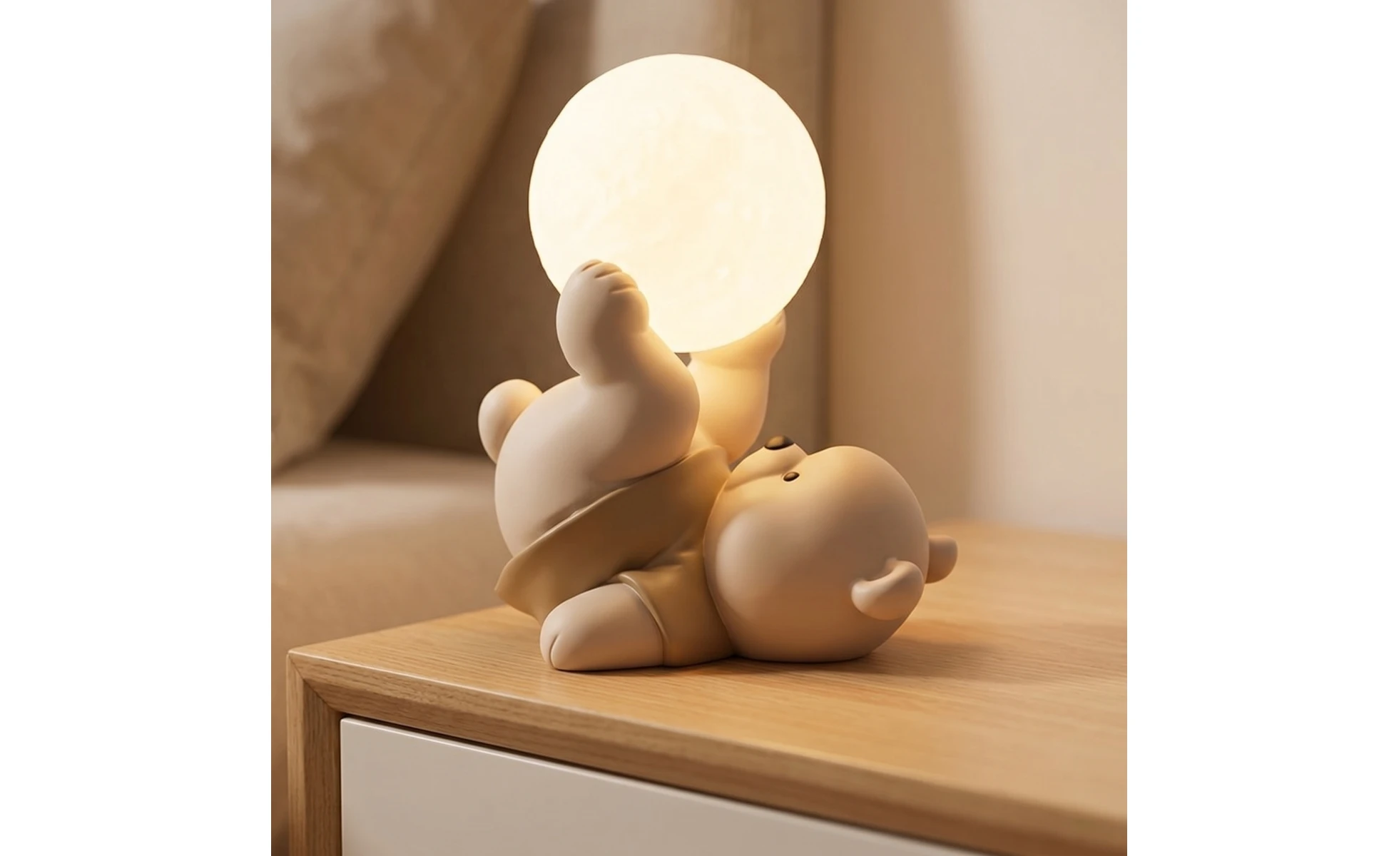 Bear Night Light Decorative Bear Ornament with Lamp Cartoon Matte for Children, Bedside Table, Bedroom Bear Night Light Decorative Bear Ornament with Lamp Cartoon Matte for Children, Bedside Table, Bedroom