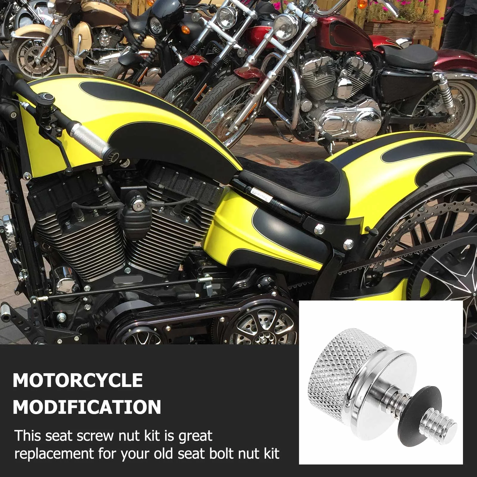 

Aluminum Motorcycle Seat Screw Nut Kit Silver 1Pc Rear Bolts Practical Installation Durable Quality Matching Styles