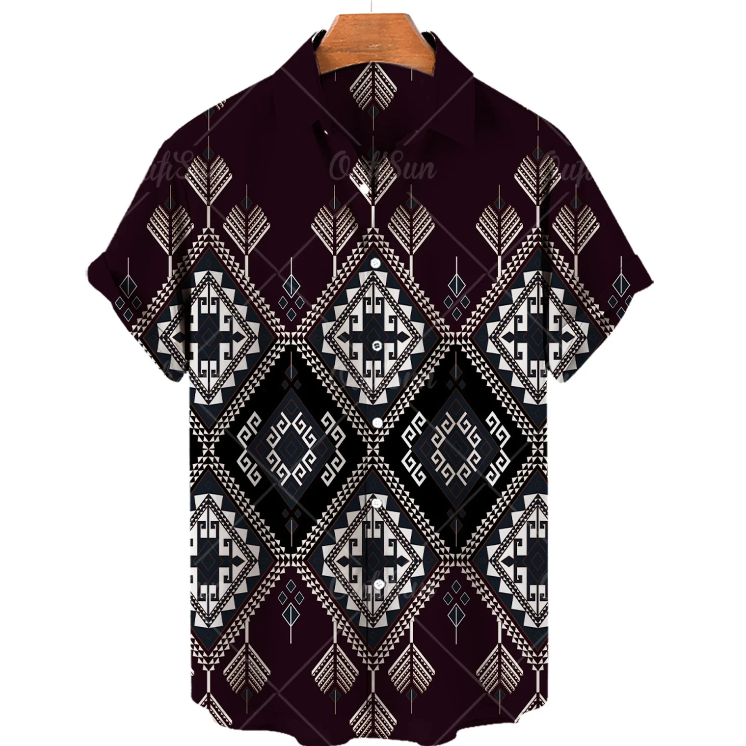 

2024 Men's Clothing 3D Hawaiian Shirt Men Fashion Cashew Flower Geometric Printed Oversize Shirts Black Shirt for Men Tops