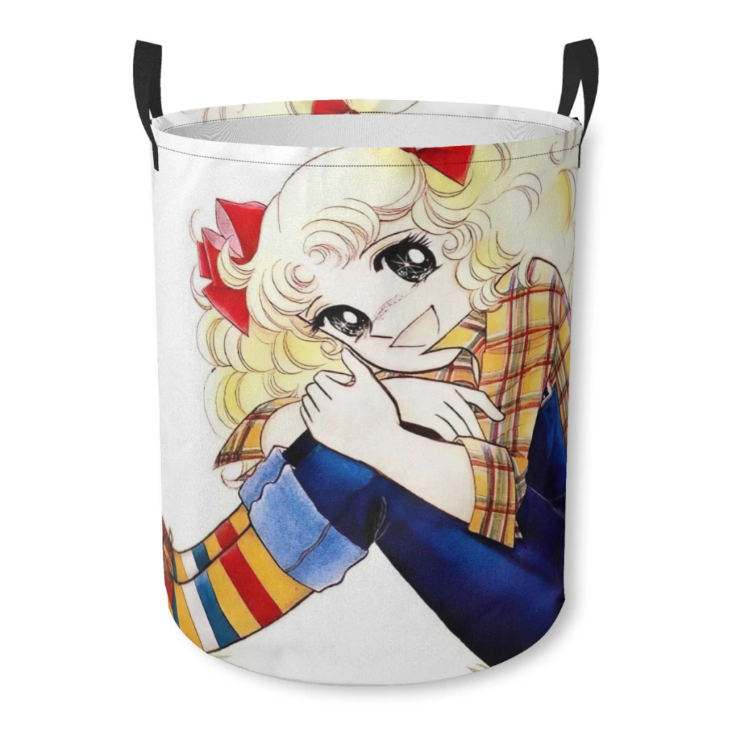 

Fashion Candy Candy Anime Manga Bundle Device Laundry Basket Fabric Laundry Moving Folding Dirty Laundry Basket Cartoon