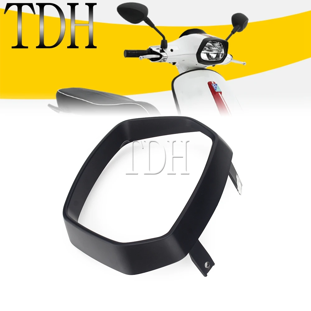 Scooter Matte Black Headlight Protective Cover for Sprint150 Sprint 150 ABS SPORT IE 3V S 2017-2020 2019 Front Light Ring Guard