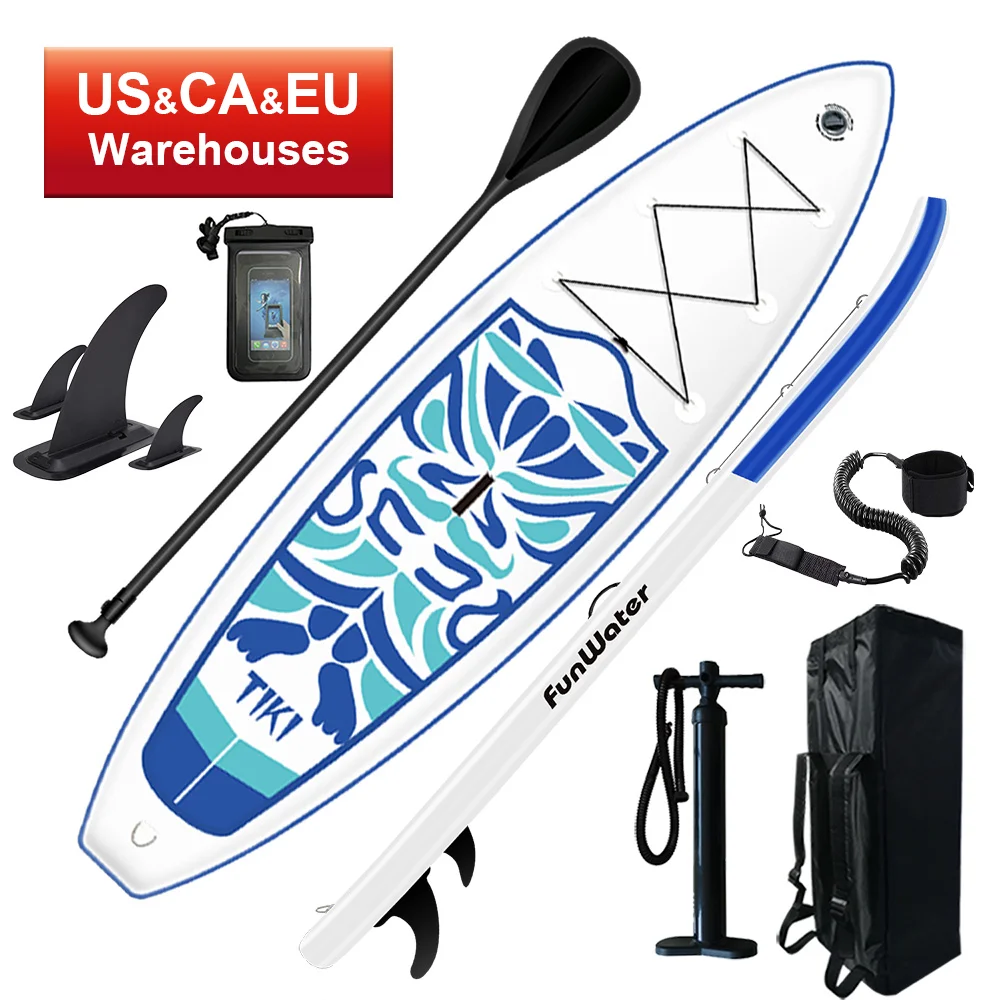 

FUNWATER Dropshipping sup transparent carbon paddle board inflatable standup padleboard surfing boards water sport surf wakesurf