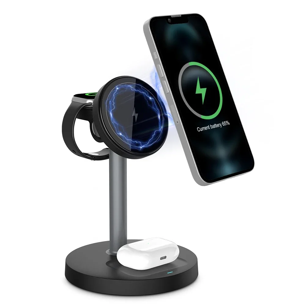 Hot-Selling New Developed 3 in 1 Wireless Charger 15W Fast Charging Wireless Charger Magnetic 3 in 1 Wireless Charger