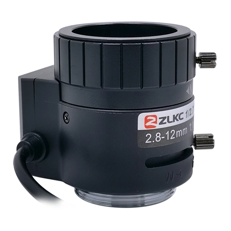 ZLKC CCTV Lens Auto DC Iris 2.8-12mm Zoom Lens 1/2.7 Inch 4MP CS-Mount IR Optical Lens for 720P/960H/1080P/IP/Box Camera Basler