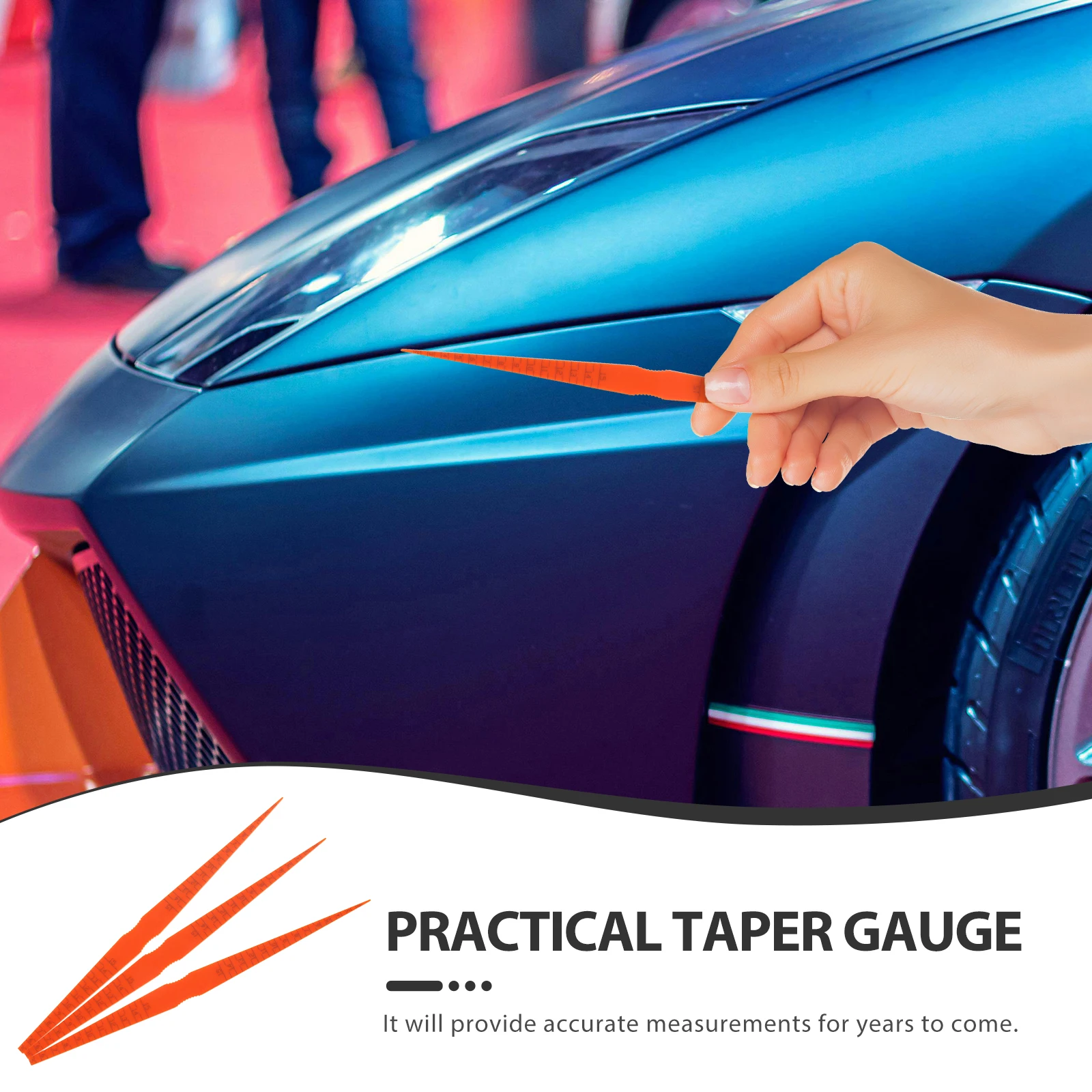 

3Pcs Car Body Taper Gauge High Precision Feeler Gauge Set for Automotive Measurement Durable Composite Material Gap Measuring