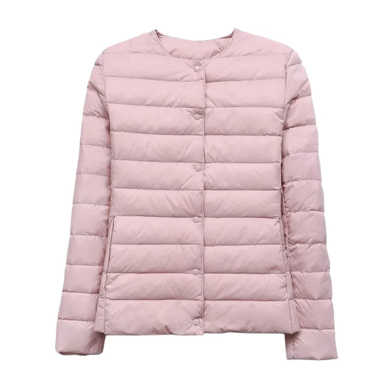 Jaquetas finas de pato branco quente para baixo, casacos puffer ultraleves embaláveis, moda feminina, outono, inverno, novidades, 2022