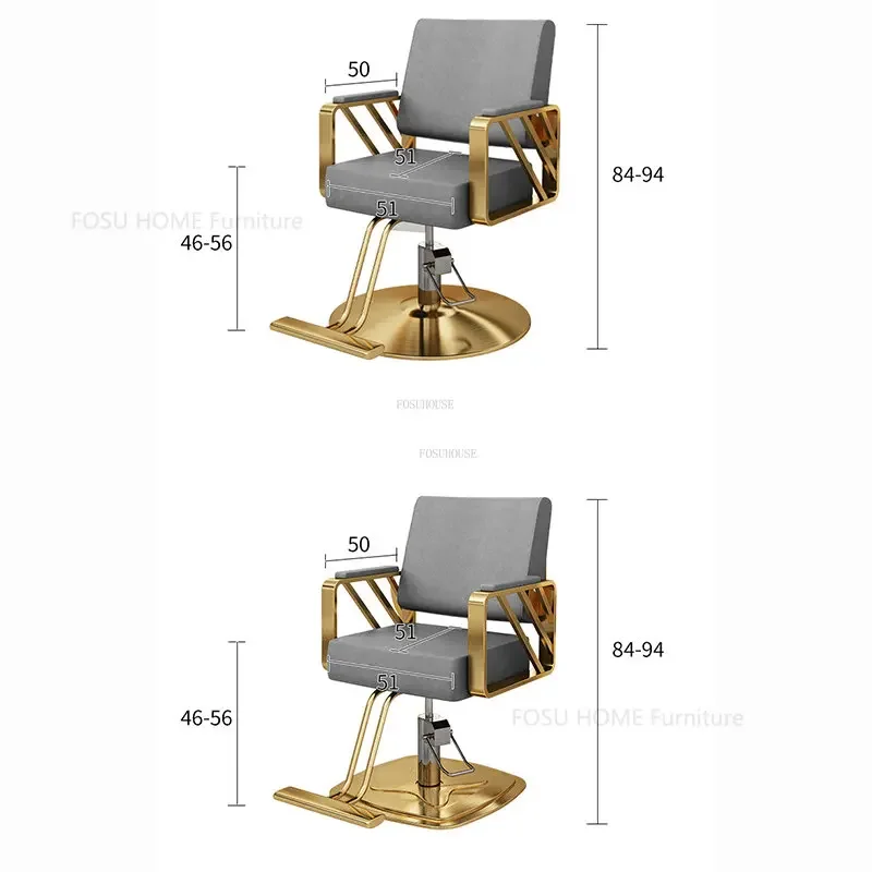 Light Luxury Hair Salon Barber Chairs Simple Salon Furniture for Beauty Salon Chair Lift Swivel Chair Special Hairdressing Chair