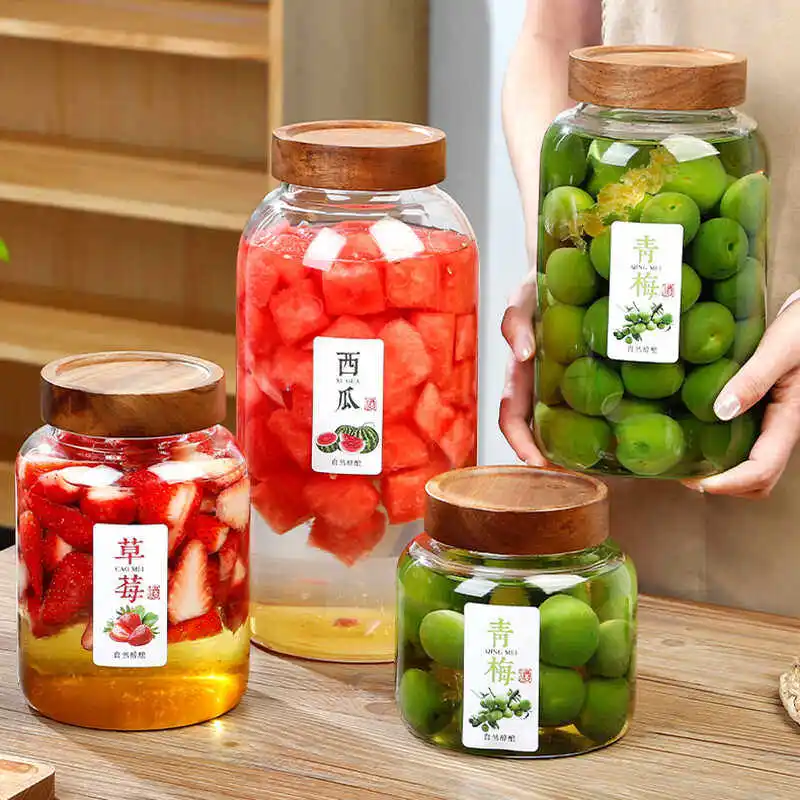 Threads Band Wine Fermentation Jar High-Grade Sealing Tape Faucet Automatic Exhaust Glass Waxberry Ginseng Fruit Plum Cans