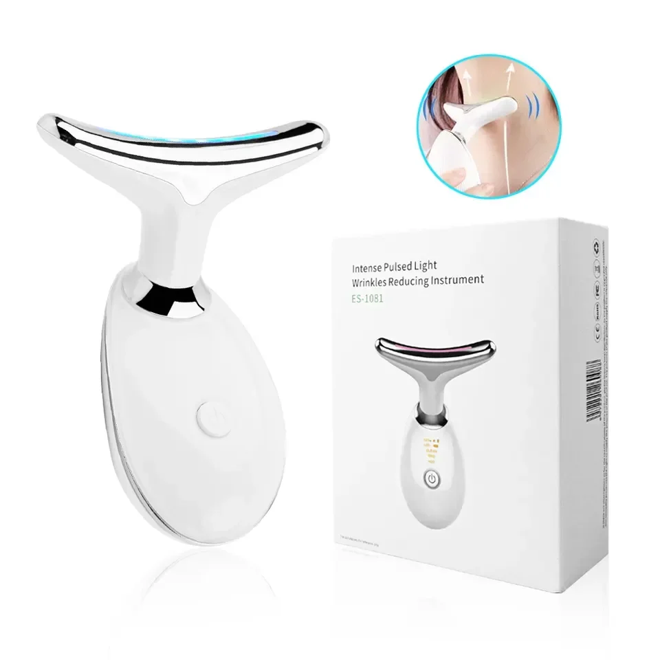 

Neck Face Beauty Device 7 Colors LED Photon Therapy Skin Tighten Reduce Double Chin Anti Wrinkle Remove Skin Care Tools