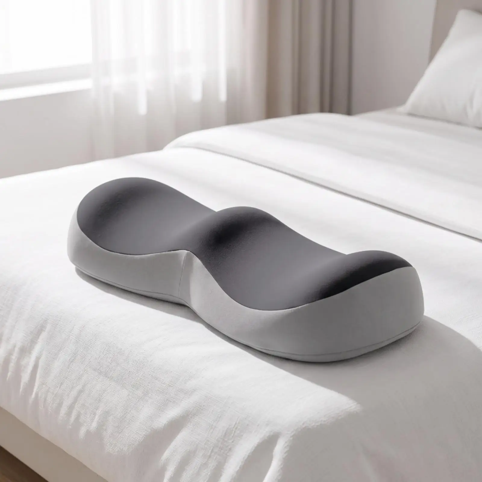Coussin ergonomique pour le repos des jambes, avec mousse à mémoire de forme, idéal pour les personnes qui dorment sur le côté et pour soutenir les femmes enceintes.