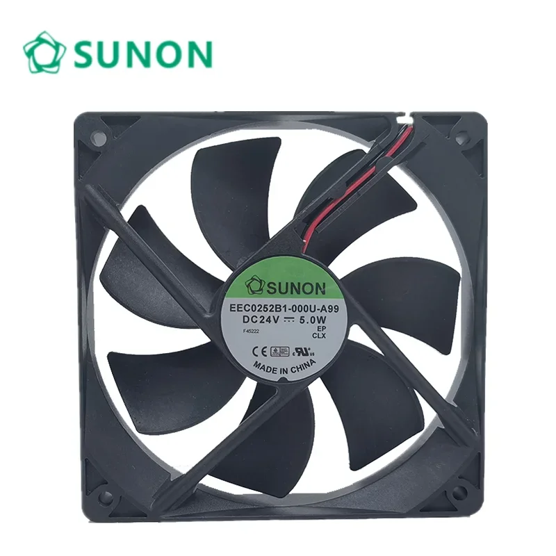 For Sunon EEC0252B1-000U-A99 24V 5w 12025 Converter Cooling Fan 2Lines 12cm 120*120*25mm