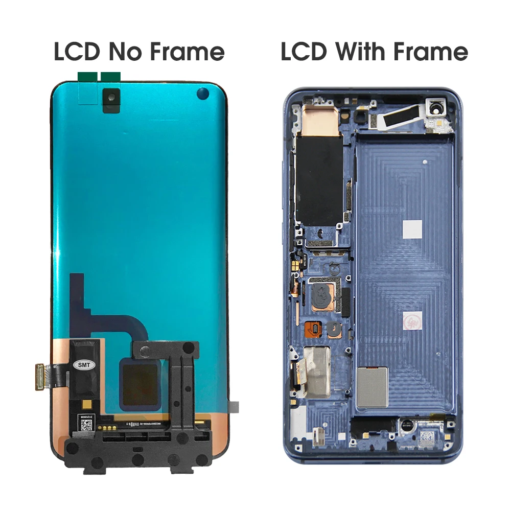 AMOLED For Xiaomi Mi 10 5G LCD Display with Frame Touch Screen Digiziter Assembly For Xiaomi Mi 10 Pro 5G Display Replacement