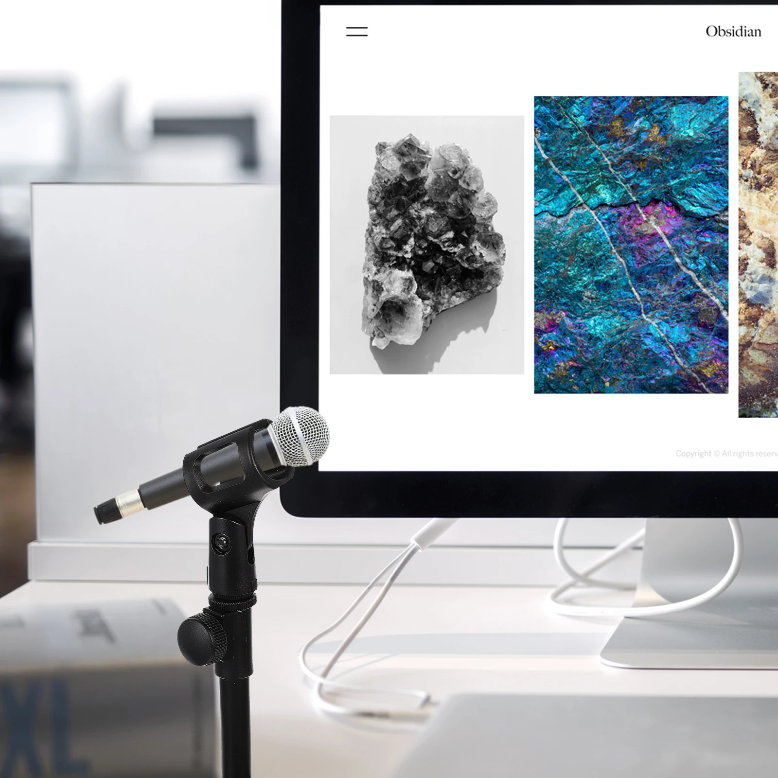 

Держатель подставки для микрофона Live для стола с круглым основанием, пластиковое оборудование для студии звукозаписи
