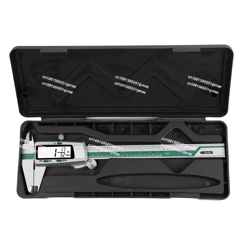 ET50 Green Stainless Steel Vernier Caliper with Score and Digital Display, Cross-border Explosion