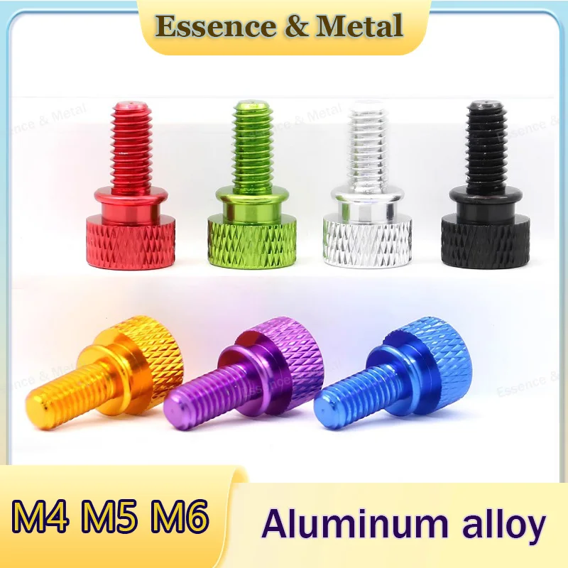 10PCS 6063 Aluminum Alloy Knurled Thumb Screws M4 M5 M6 Computer Case DIY Thumb Screws Suitable for Computer Case Side Panels