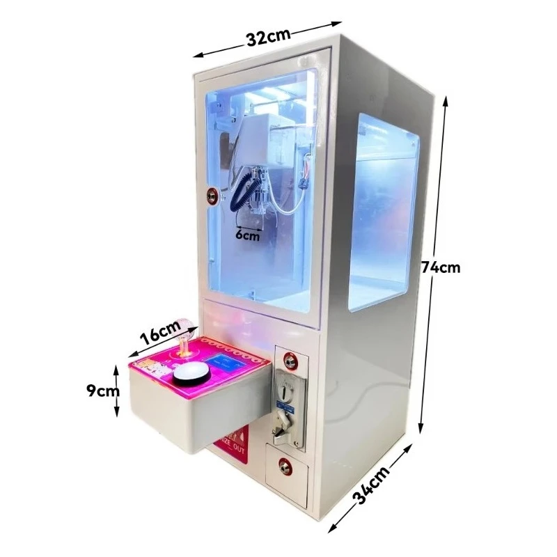 Customize The Appearance Small Plush House Mini Claw Machine Toy Crane Machine Coin Operated Arcade Child Gift for Factory Sales