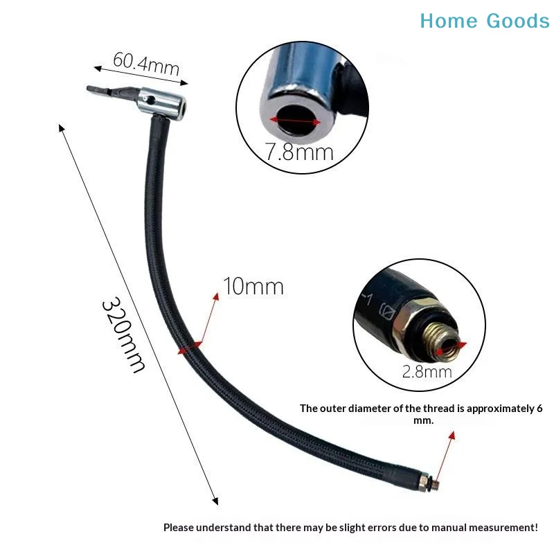 

preferredCar Tire Inflator Hose 1m Extension Tube Adapter Flexible High Pressure Air Pump For Car Bike Motor Tire Toolproduct