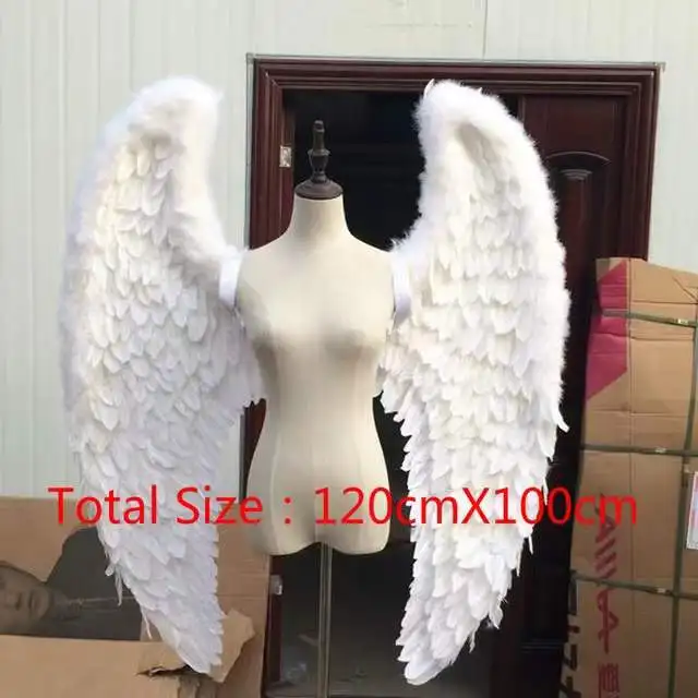 White Feather Angel Feather Wings Adult Model Walk Show Cos Party Wing Shooting Props Murals Wall Decoration Prop Craft Creative