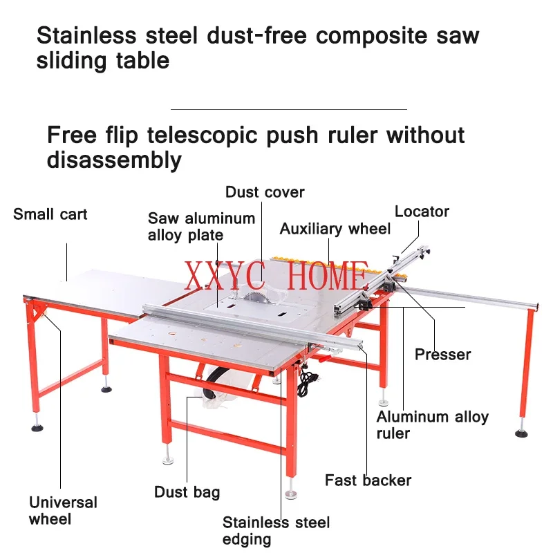 Dust-Free Composite saw Lifting Table Multifunctional Woodworking Sliding Table  Integrated Precision Dust-Free Saw