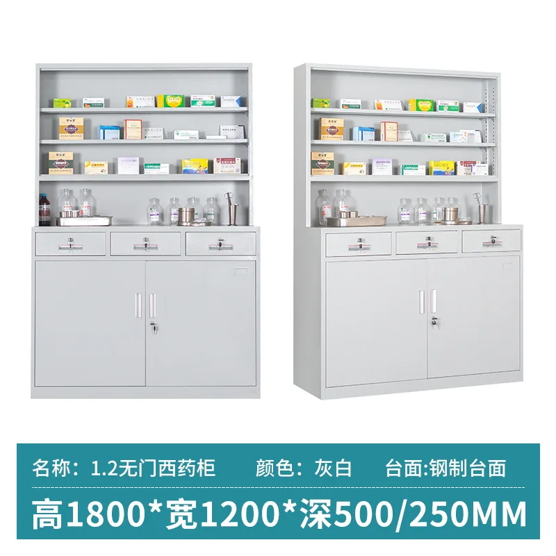 Western medicine cabinet Stainless steel sterile instrument cabinet Treatment room Treatment table Reconstruction Hospital