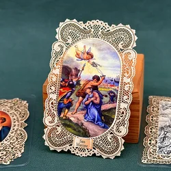 Saint Men Series Hollowed Out Carved Christ Bookmark Christian Catholic Icon Card Exquisite Gift Church Souvenir