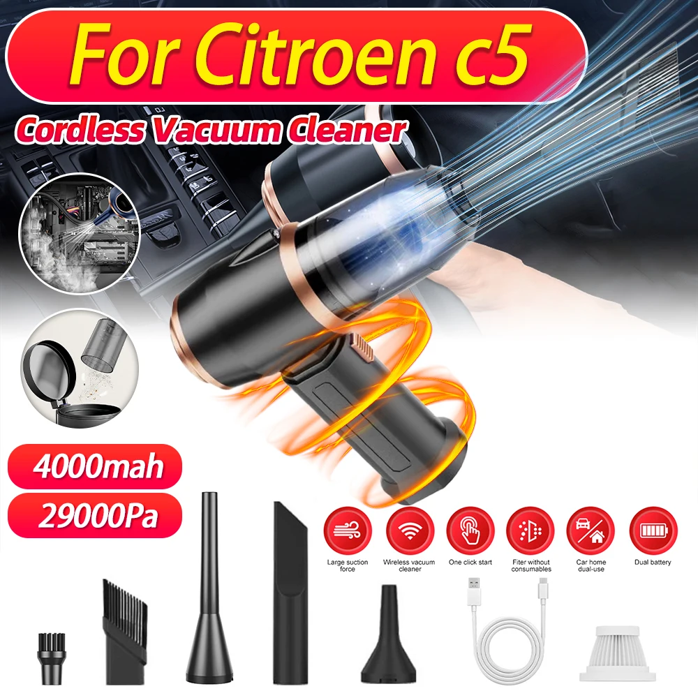 

Car Vacuum Cleaner 29000PA High Power 4in1 Handheld Vacuum Cleaner Portable Vacuum Cleaner Office Home 12V For Citroen c5