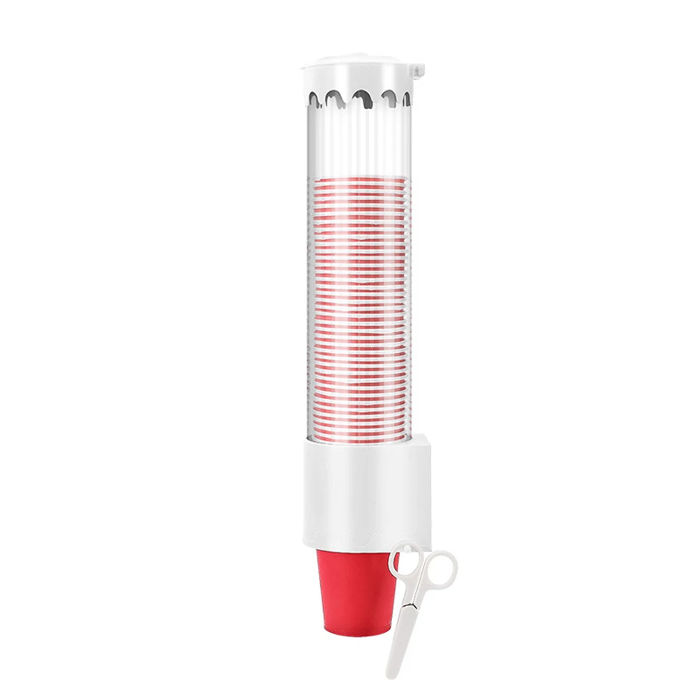 

Disposable Cup Dispenser 140 Cups 5 7 6cm Diameter Wall Mounted Pull Type Dustproof Eco Friendly Plastic Cup Holder