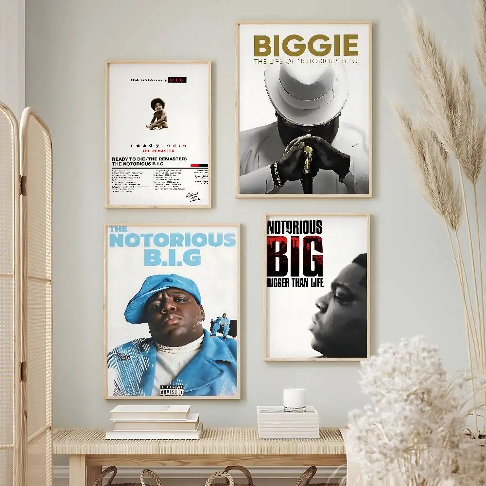 Iconic Rapper The Notorious B.I.G Premium Self-Adhesive No Residue Wall Sticker for Home Office Bar Decor
